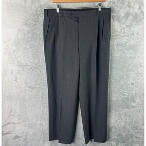 Brooks Brothers 346 Stretch Gray Pinstripe Dress Pants Mens 36x33